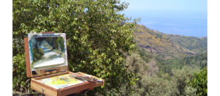 Painting course by Tom Campbell, island Ikaria